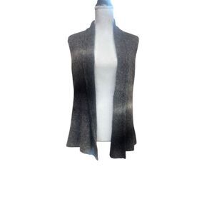 EILEEN FISHER PETITE Ombré Boiled Wool Sleeveless Cardigan Vest (PS)